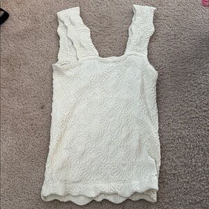 Textured Cream Sleeveless Top, Free People